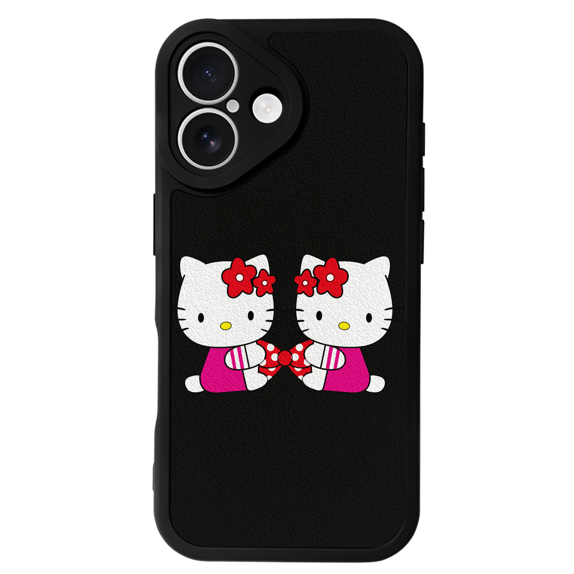（画像用） Hello Kitty ハローキティ 【iPhone 16シリーズ対応】シリコンスマホケース（レザー調） 材質：シリコン